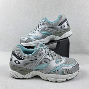 Apex Boss Runner Sneaker Women's Shoes Size 9.5 W Silver Sea Blue Low Top